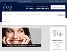 Tablet Screenshot of forestedgedental.com